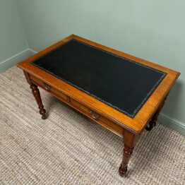 Quality Victorian Walnut Antique Writing Library Table