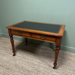 Quality Victorian Walnut Antique Writing Library Table