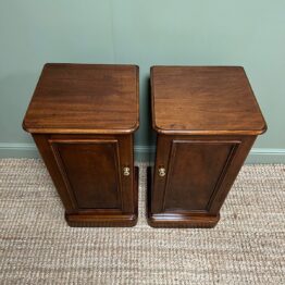 Antique Victorian Mahogany Pair of Bedside Cabinets
