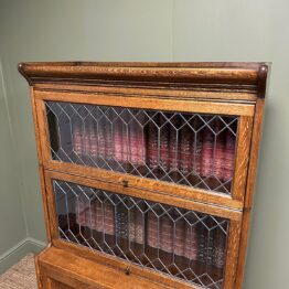 Stunning Edwardian Oak Stacking Antique Barrister Bookcase