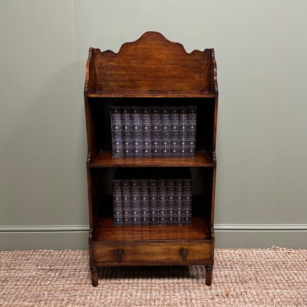Quality Small Mahogany Antique Waterfall Bookcase