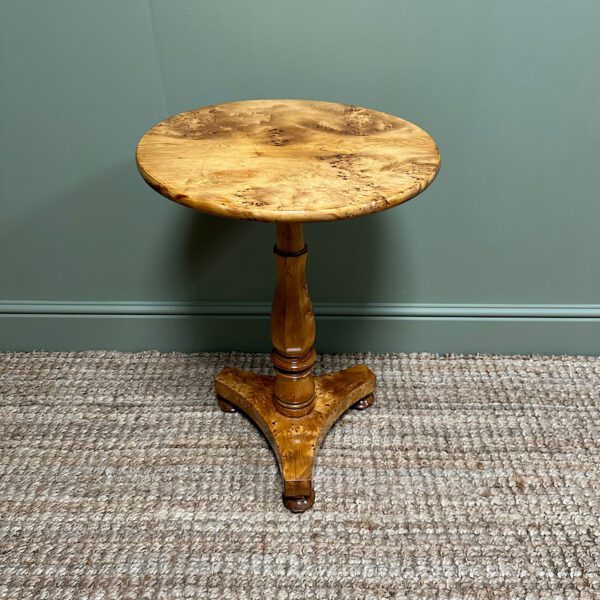 Rare Early 19th Century Antique Burr Yew Table