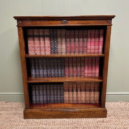 Antique Victorian Open Bookcase