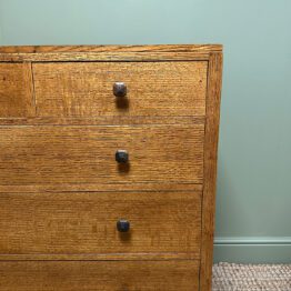 Spectacular Golden Oak Antique Chest of Drawers By Waring & Gillows