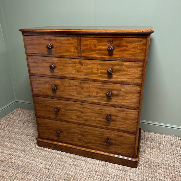 Tall Antique Victorian Mahogany Chest of Drawers