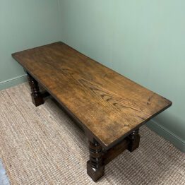Quality Solid Oak Antique Refectory Table