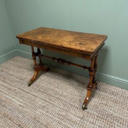 Stunning Walnut Antique Victorian Card Table / Games Table