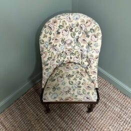 Small Upholstered Victorian Antique Chair