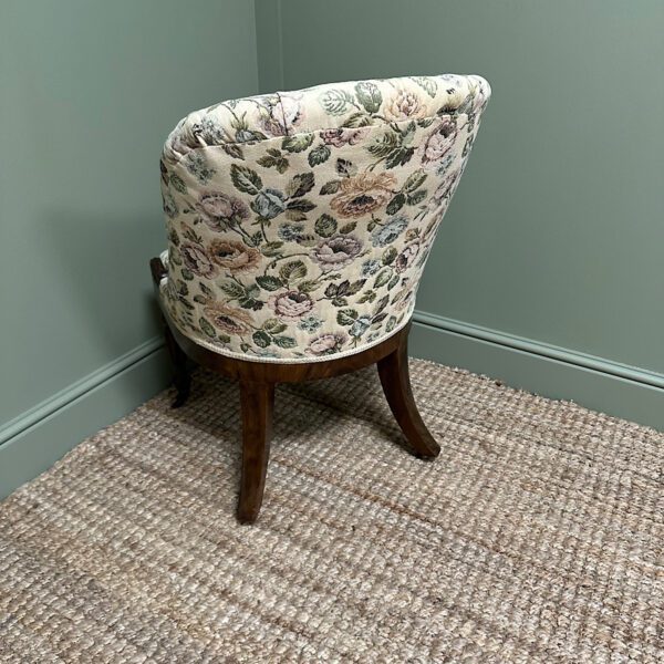 Small Upholstered Victorian Antique Chair