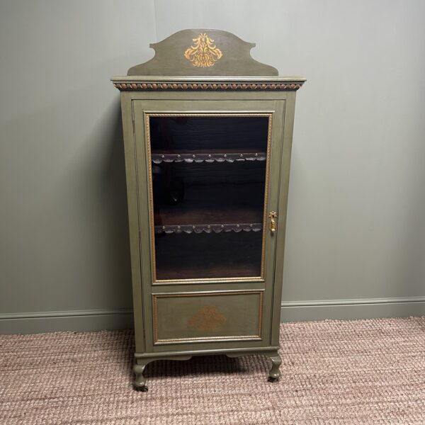 Elegant Edwardian Antique Painted Cabinet