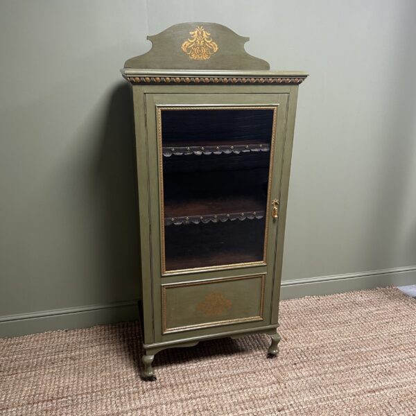 Elegant Edwardian Antique Painted Cabinet