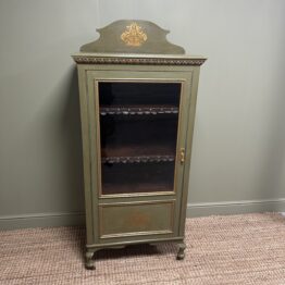 Elegant Edwardian Antique Painted Cabinet