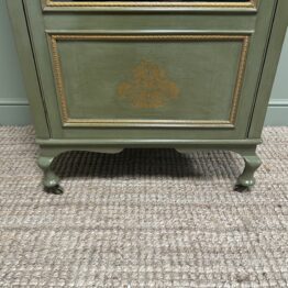 Elegant Edwardian Antique Painted Cabinet