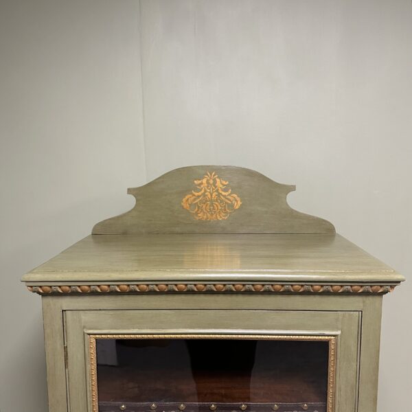 Elegant Edwardian Antique Painted Cabinet