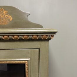 Elegant Edwardian Antique Painted Cabinet