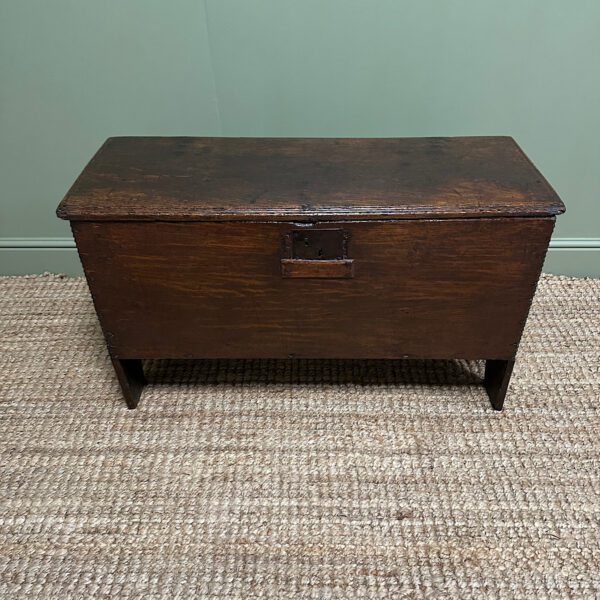 Superb Period Oak Antique Six Plank Coffer