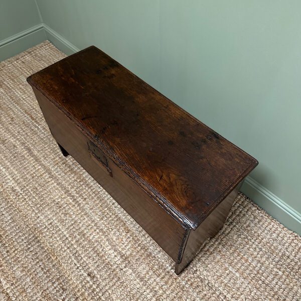 Superb Period Oak Antique Six Plank Coffer