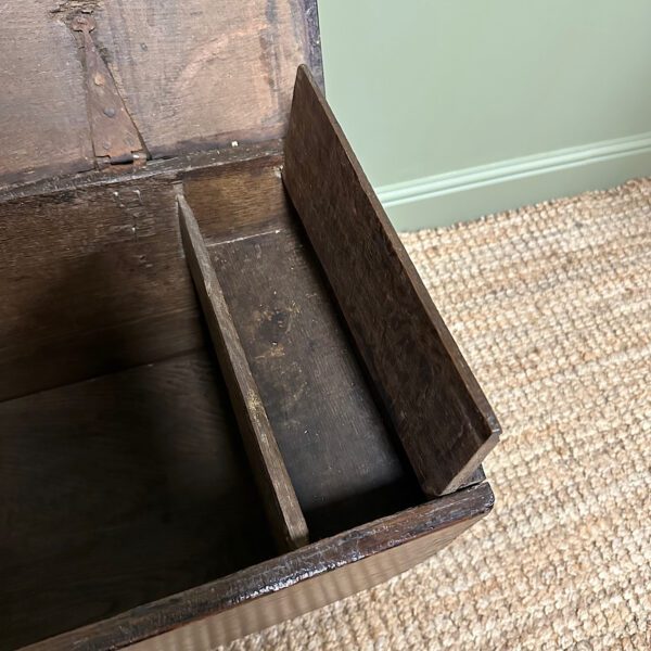 Superb Period Oak Antique Six Plank Coffer