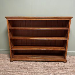 Antique Victorian Mahogany Large Open Bookcase