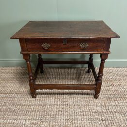 Quality Antique Georgian Oak Side Table