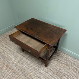 Quality Antique Georgian Oak Side Table