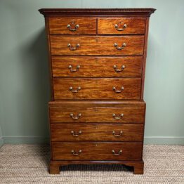 Spectacular Mahogany Antique Georgian Chest on Chest / Tall Boy