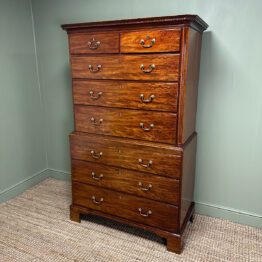 Spectacular Mahogany Antique Georgian Chest on Chest / Tall Boy