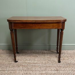 Spectacular 19th Century Antique Mahogany Tea Table