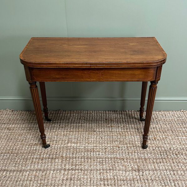 Spectacular 19th Century Antique Mahogany Tea Table