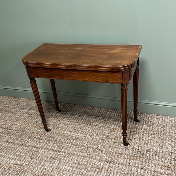 Spectacular 19th Century Antique Mahogany Tea Table