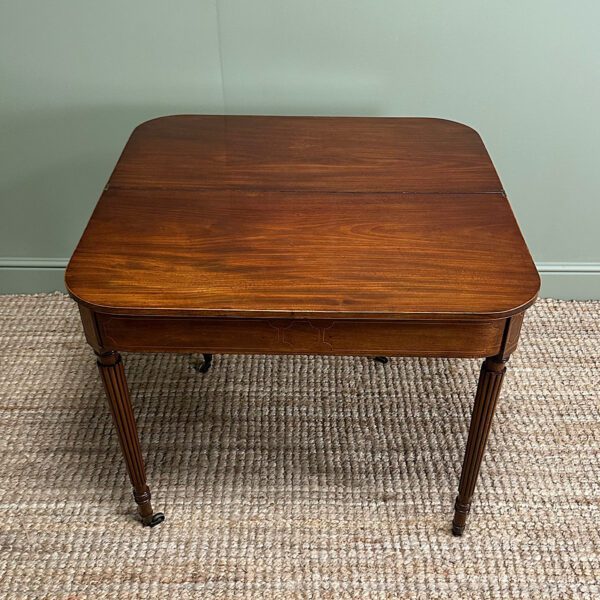 Spectacular 19th Century Antique Mahogany Tea Table