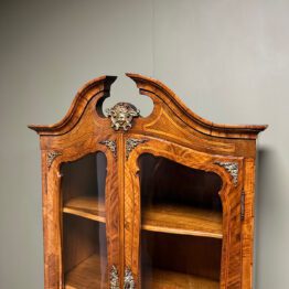 Quality Victorian Walnut Antique Bookcase on Cupboard