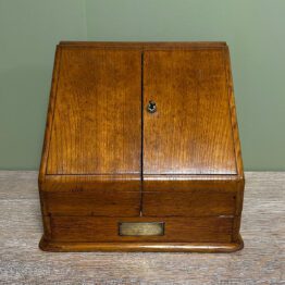 Magnificent Quality Victorian Oak Antique Stationary Cabinet