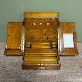 Magnificent Quality Victorian Oak Antique Stationary Cabinet