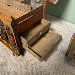 Spectacular Yew Antique Carved Box