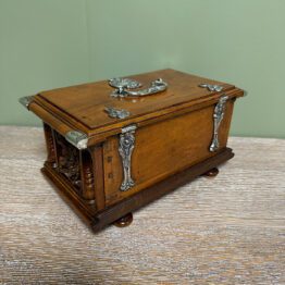 Spectacular Yew Antique Carved Box