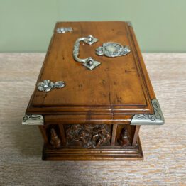 Spectacular Yew Antique Carved Box