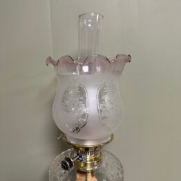 Stunning Large Silver Plated Antique Victorian Oil Lamp