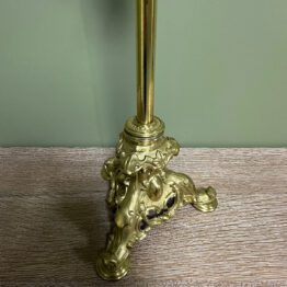 Spectacular Large Victorian Antique Brass Oil Lamp