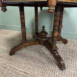 Stunning Victorian Antique Burr Walnut Table