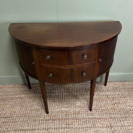 Quality Demi Lune Mahogany Antique Edwardian Sideboard 