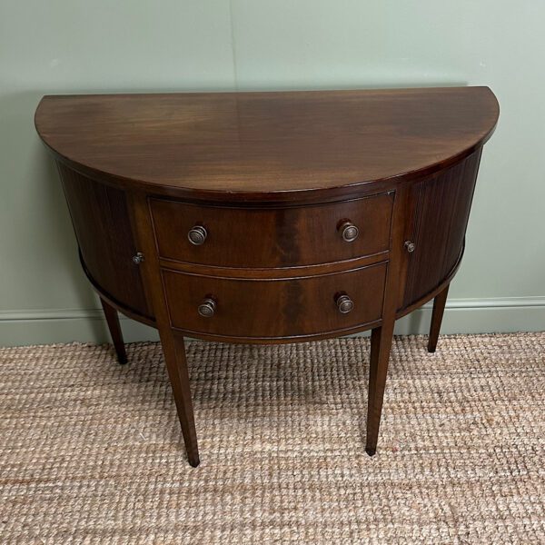 Quality Demi Lune Mahogany Antique Edwardian Sideboard 