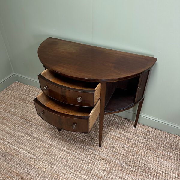 Quality Demi Lune Mahogany Antique Edwardian Sideboard 