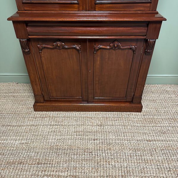 Striking Victorian Mahogany Antique Bookcase