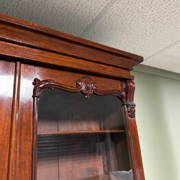 Striking Victorian Mahogany Antique Bookcase