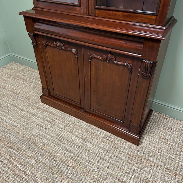 Striking Victorian Mahogany Antique Bookcase