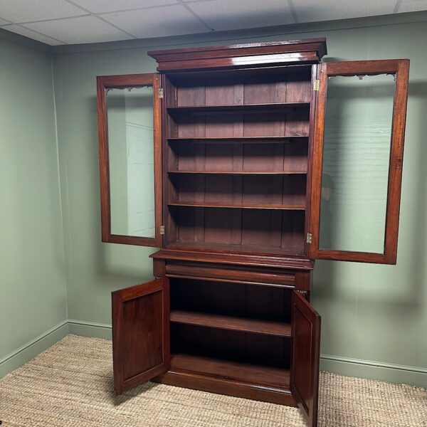 Striking Victorian Mahogany Antique Bookcase