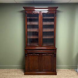 Striking Victorian Mahogany Antique Bookcase