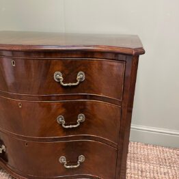 Stunning Small Antique Edwardian Serpentine Chest of Drawers