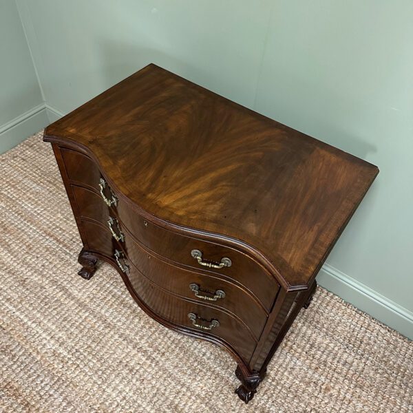 Stunning Small Antique Edwardian Serpentine Chest of Drawers